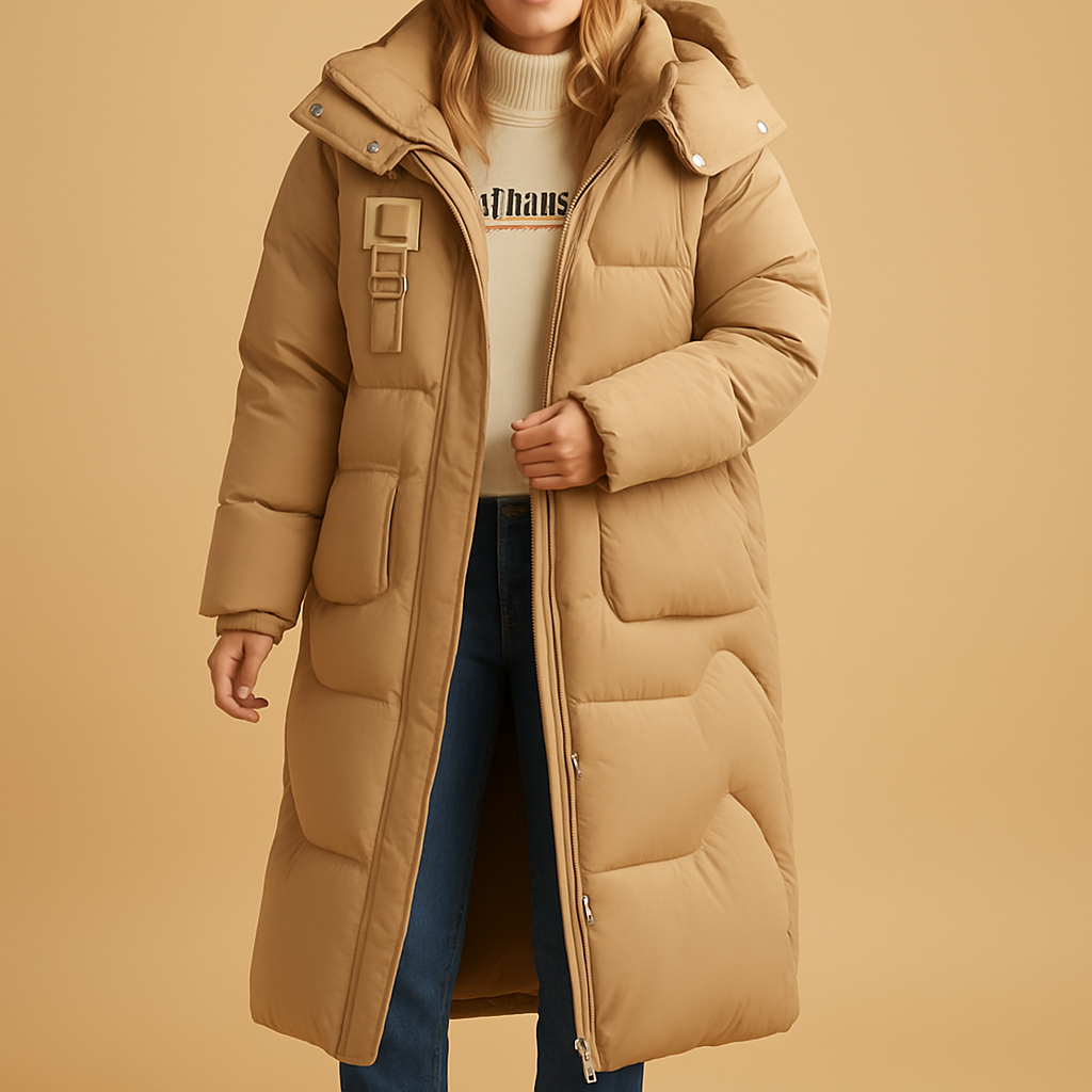 Dames Wintermantel Met Pockets Stijlvol Ontwerp 1