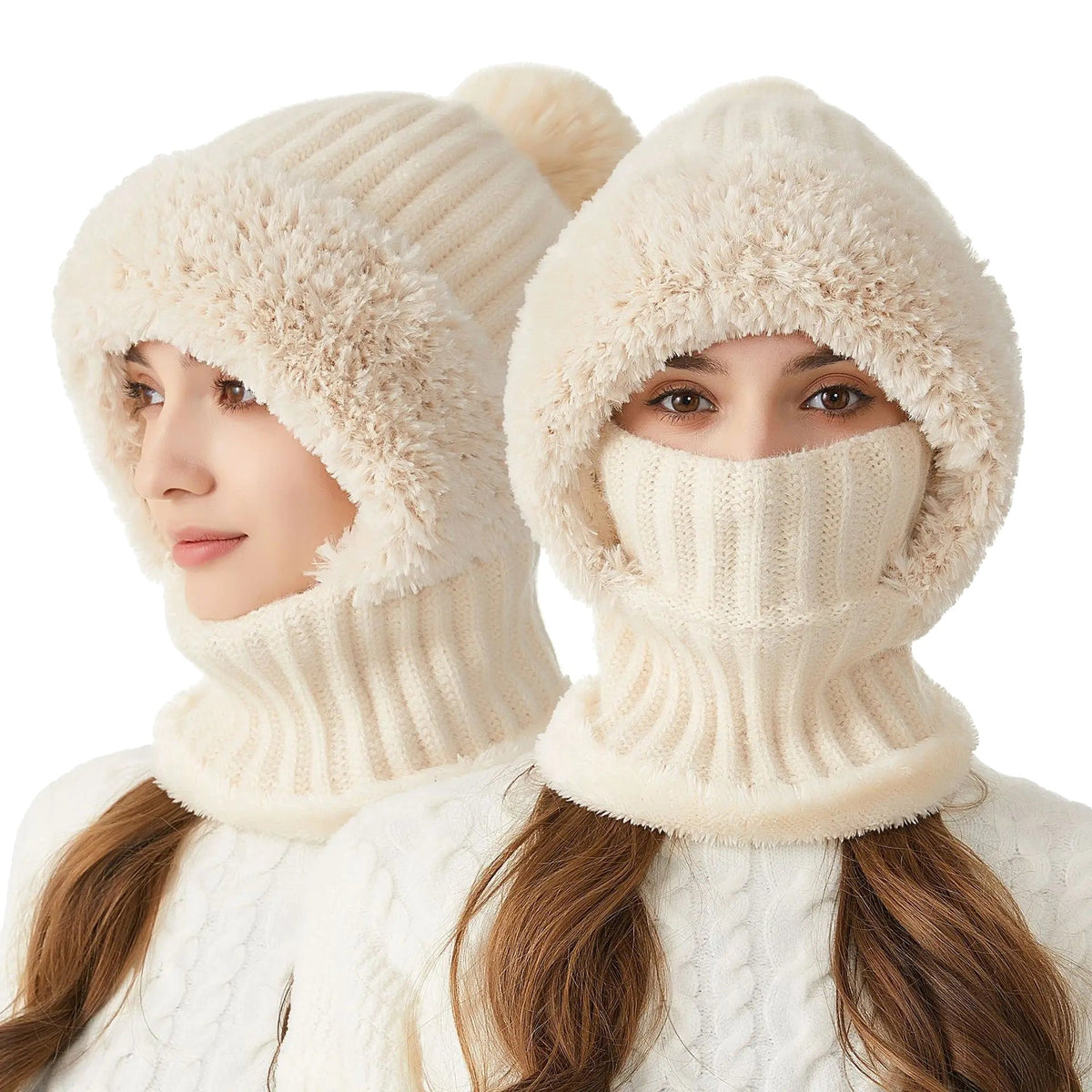 Dames Wintermuts met Snood en Fleece 1