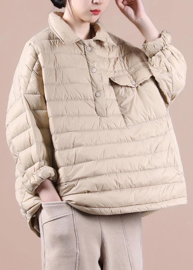 Dames Winteroutwear Donsjas Kaki met Reverszakken 1
