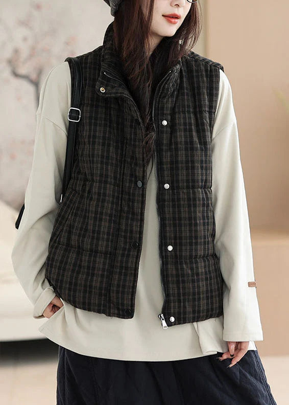 Dames Wintervest Geruit Comfortabel Model 1