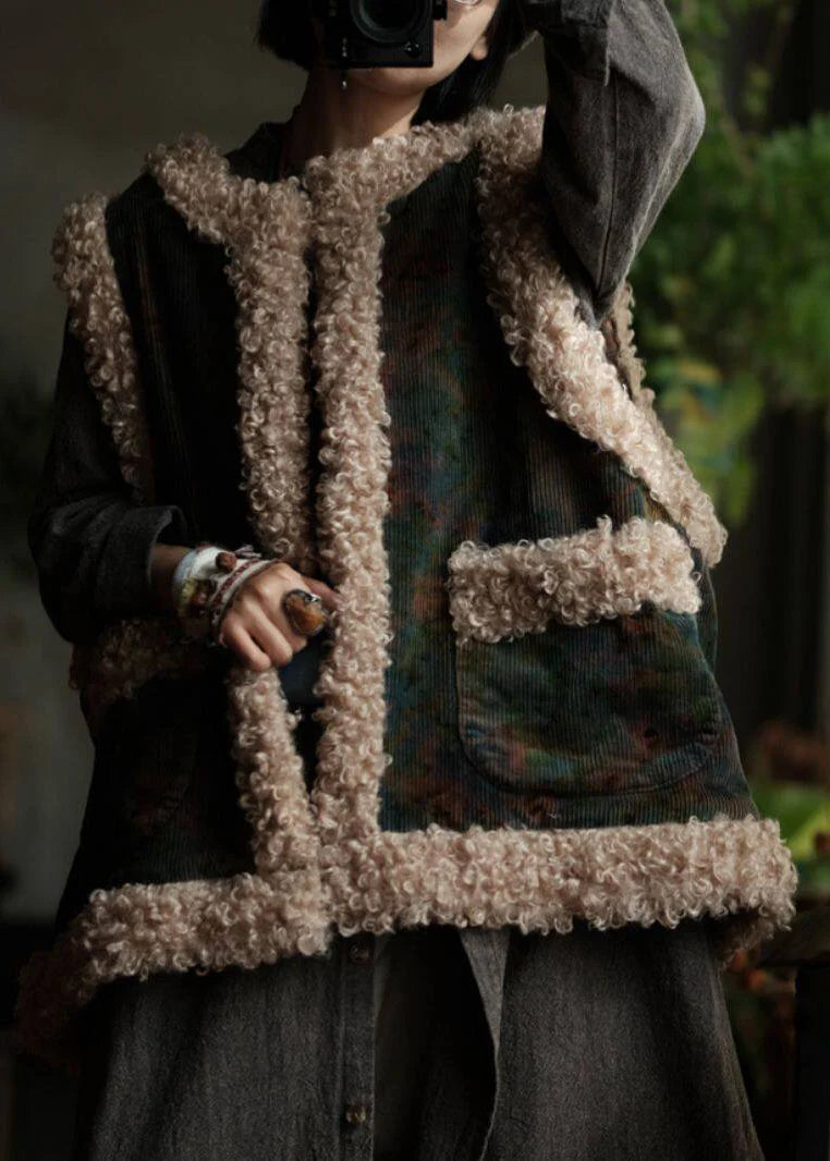 Dames Wintervest Patchwork Met Zakken 3