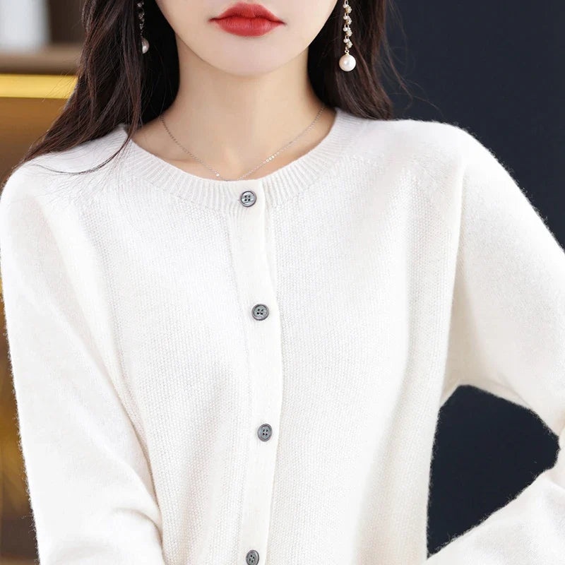 Dames Wol Vest Ronde Hals Comfortabel 12