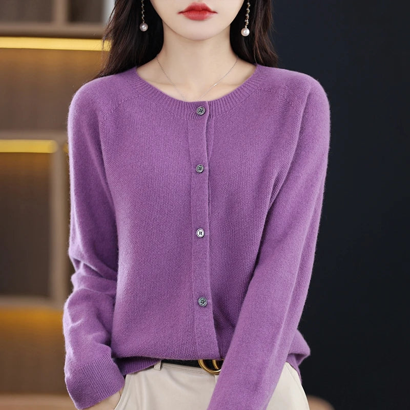 Dames Wol Vest Ronde Hals Comfortabel 13