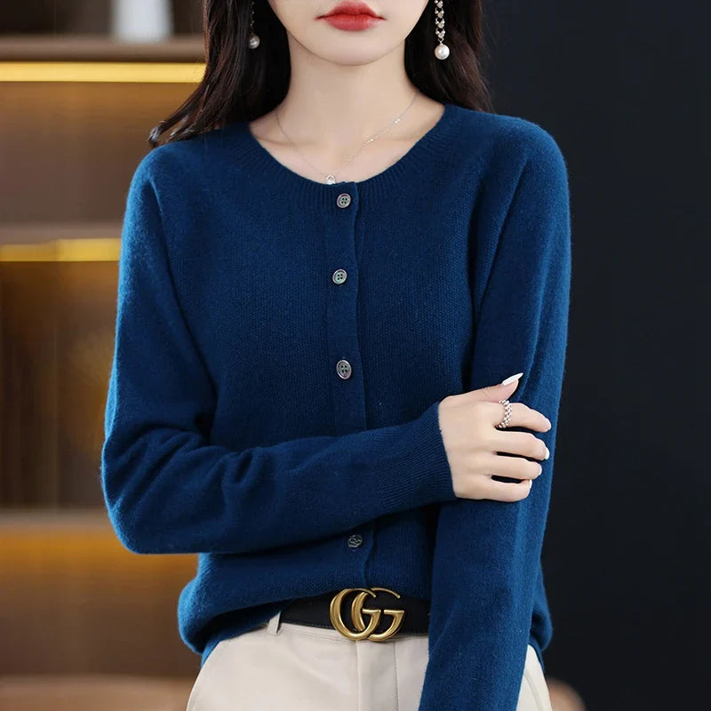 Dames Wol Vest Ronde Hals Comfortabel 7