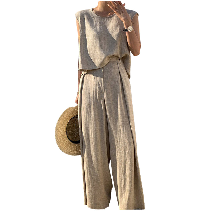 Dames Zomer Set Met Wijde Pijpen 1