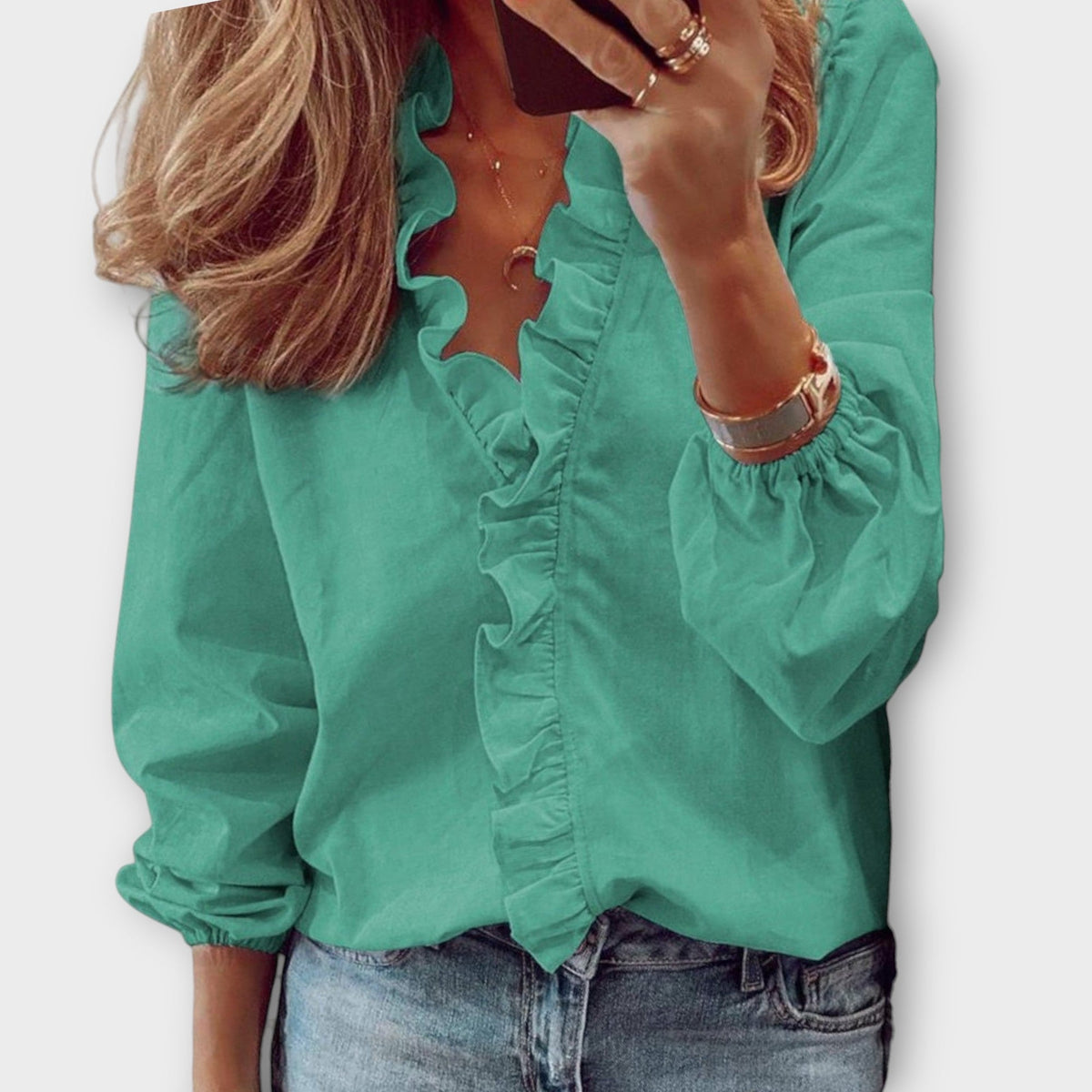 Dames Zomerblouse met Ruches 2