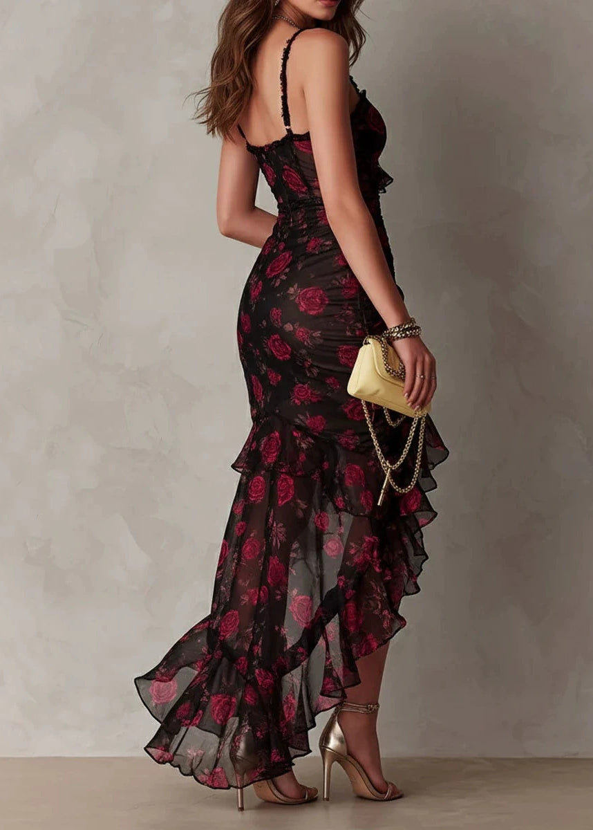 Dames Zomerjurk Asymmetrisch Met Ruches 1