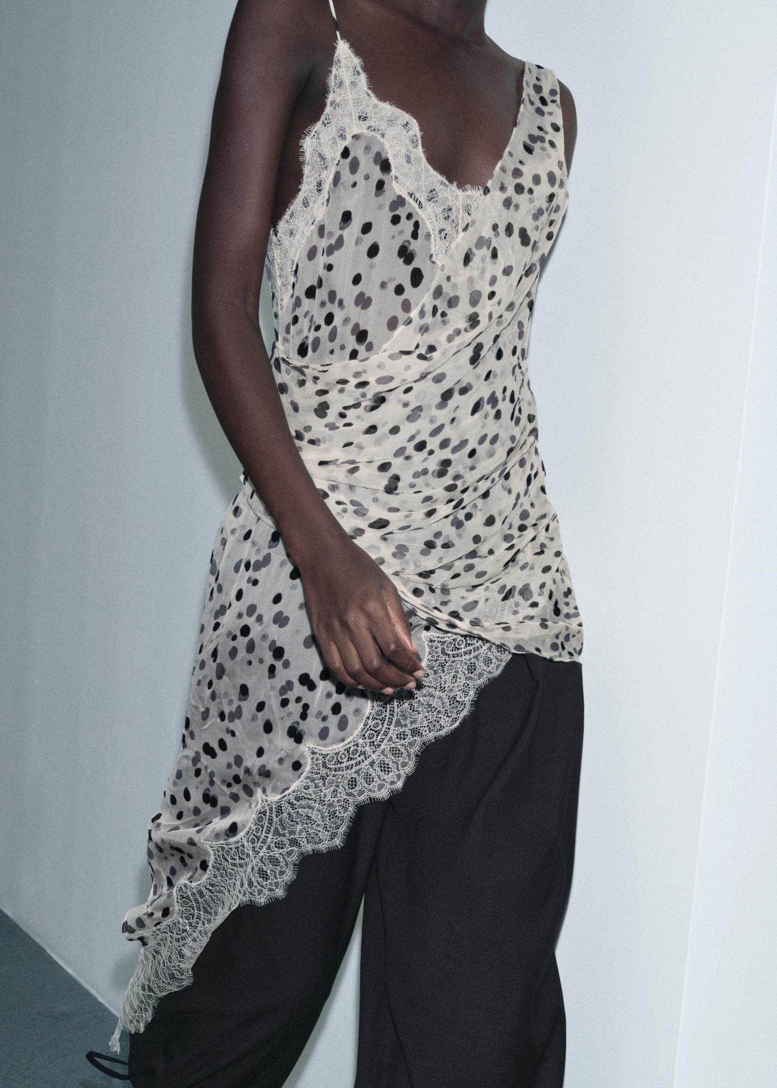 Dames Zomerjurk Asymmetrisch Met Spaghettibandjes 0