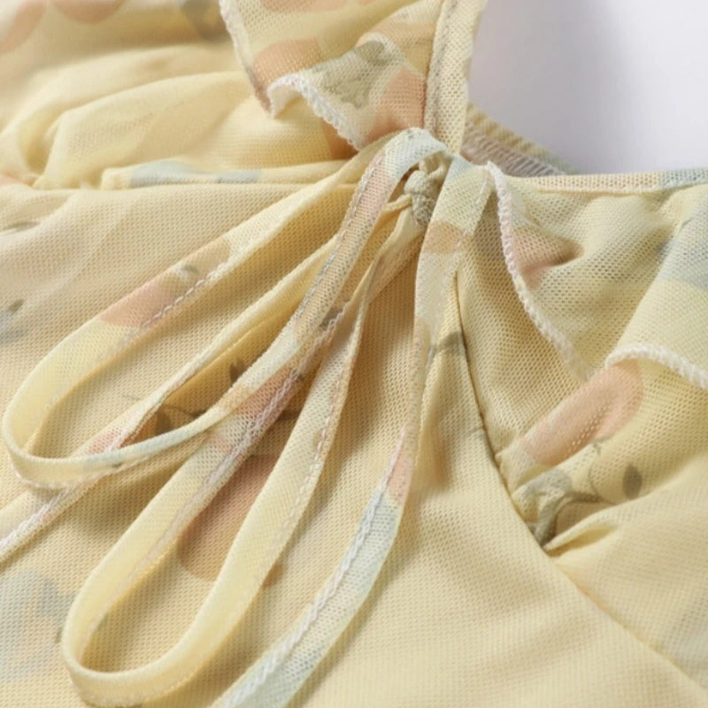 Dames Zomerjurk Bloem Motief Mouwloos Maxi Stijl 5