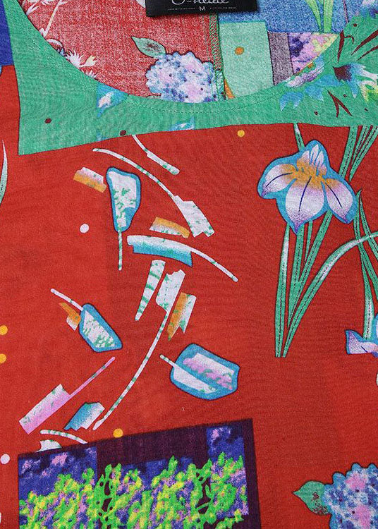 Dames Zomerjurk Boheemse Print met Korte Mouwen 2