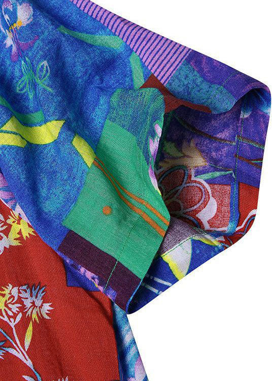 Dames Zomerjurk Boheemse Print met Korte Mouwen 3