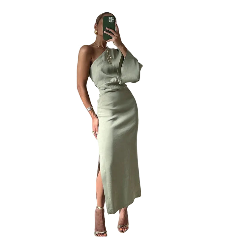 Dames Zomerjurk Geplooid Casual Stijl 0