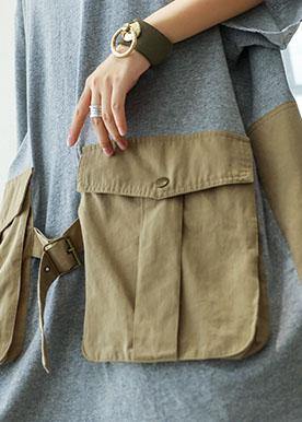 Dames Zomerjurk Losse Pasvorm met Grote Zakjes en Uniek Patchworkdesign 4