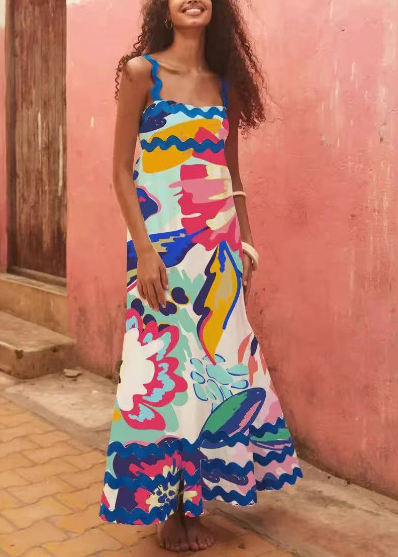 Dames Zomerjurk Met Extra Grote Zoom En Graffiti Print 2
