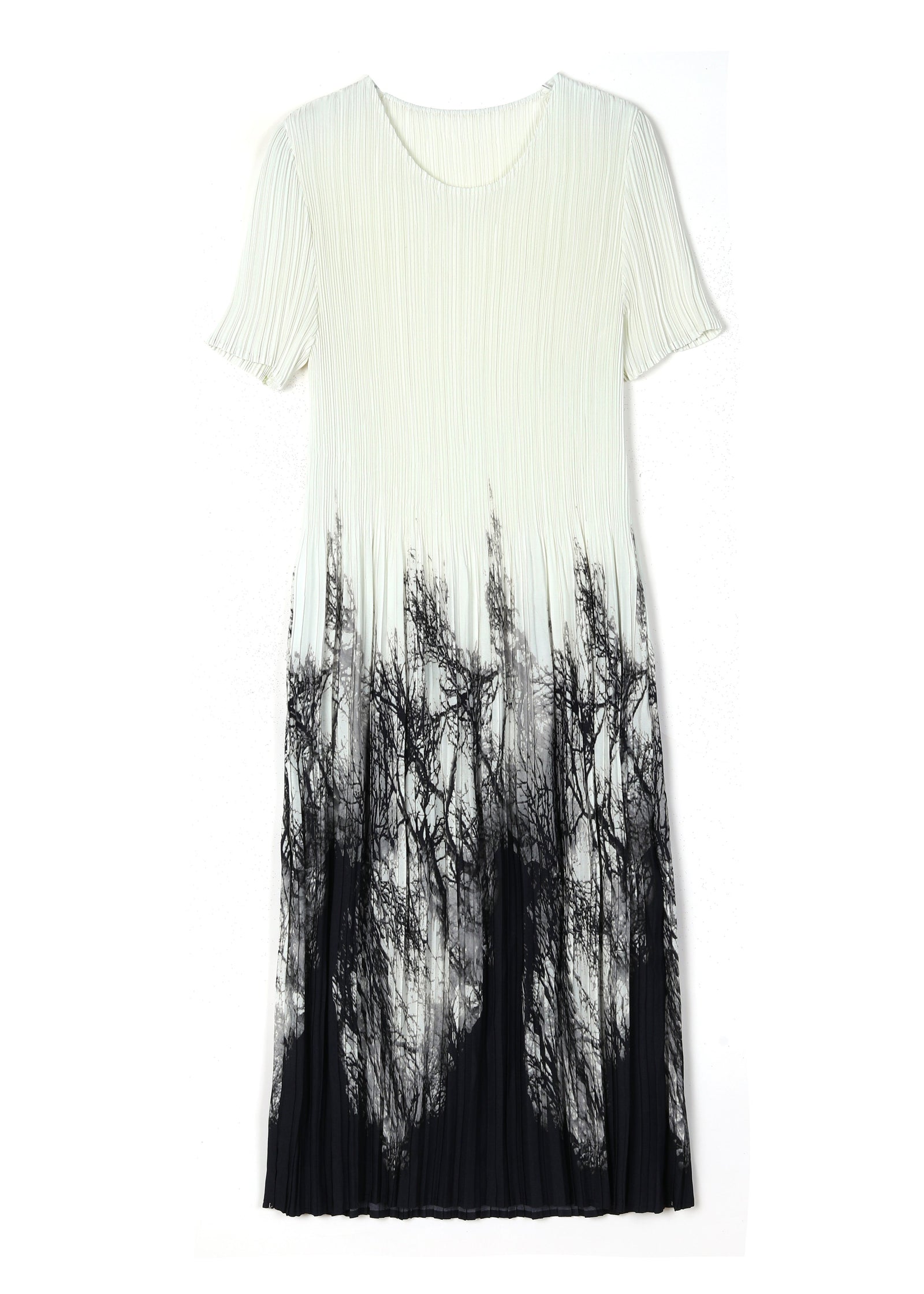 Dames Zomerjurk O-hals Met Print En Gerimpelde Details 4