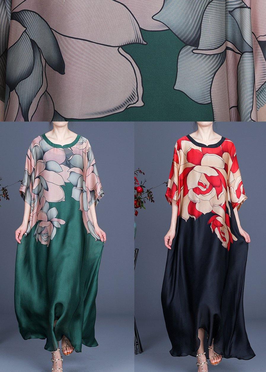 Dames Zomerjurk Plus Size met O-Hals en Print in Chiffon 4