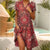 Dames Zomerjurk V-hals Asymmetrische Zoom Bloemenprint 1