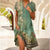 Dames Zomerjurk V-hals Asymmetrische Zoom Bloemenprint 2