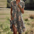 Dames Zomerjurk V-hals Asymmetrische Zoom Bloemenprint 4