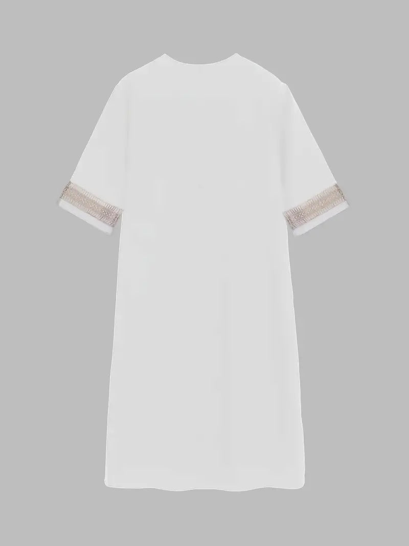 Dames Zomerjurk V-hals Gehaakte Details 2