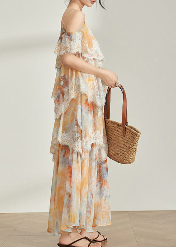 Dames Zomerjurk V-hals Met Print En Spaghettibandjes 3