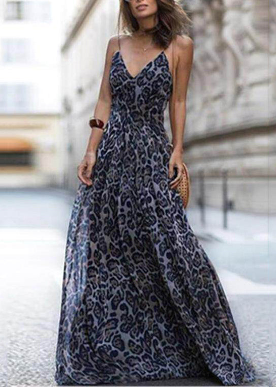 Dames Zomerjurk V-hals Print Losvallend Model 2