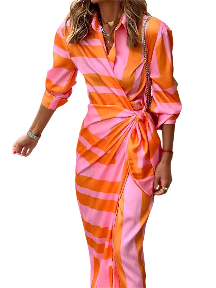 Dames Zomerjurk Vrolijke Kleuren Lichte Stof Casual Chic 0