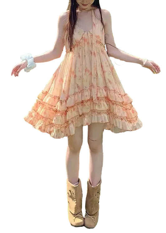 Dames Zomerjurk met Print Losvallend Model 0