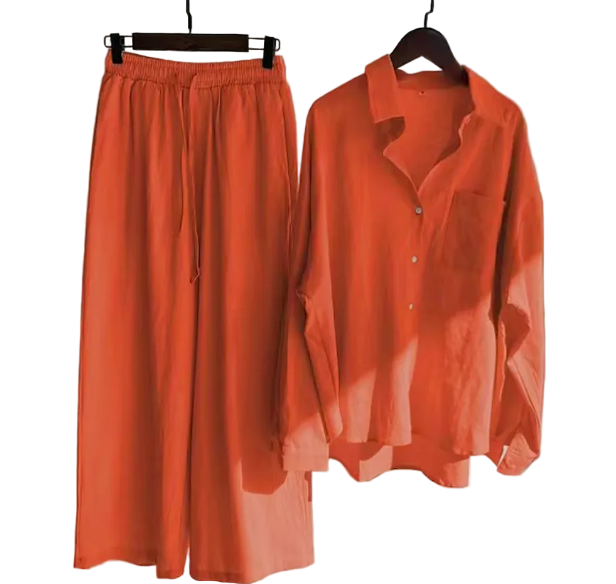 Dames Zomerlinnenset Met Verfijnd Silhouet 0