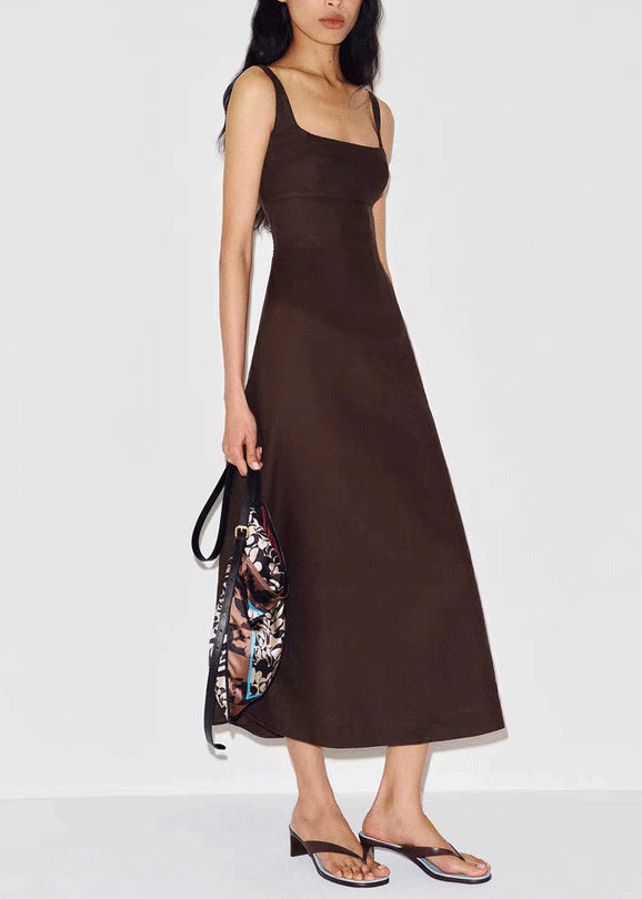 Dames Zomerse Dagjurk Boho Stijl Vierkante Kraag 1