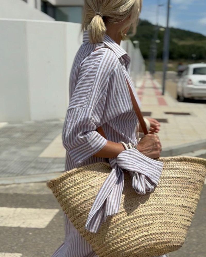 Dames Zomerse Shirtjurk Gestreept 4