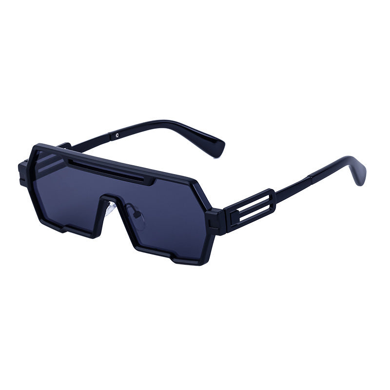 Dames Zonnebril Futuristisch Design Breed Frame 0