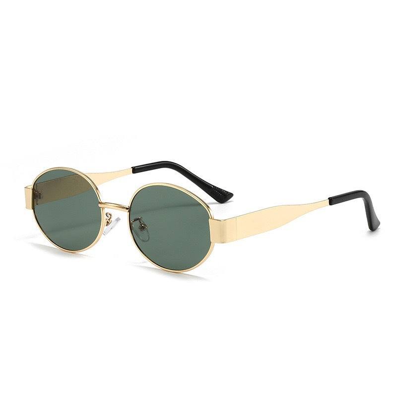 Dames Zonnebril Metalen Ovale Stijl 10