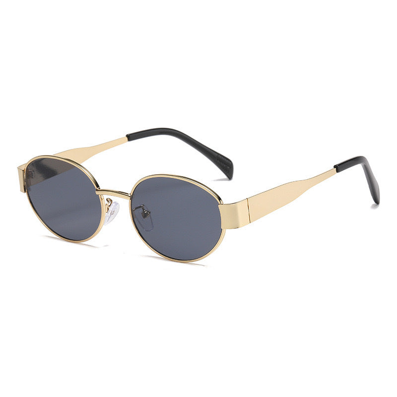 Dames Zonnebril Metalen Ovale Stijl 6