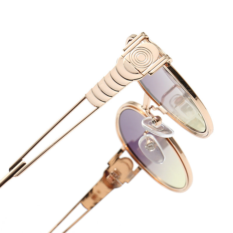 Dames Zonnebril Modern Design Met Ronde Lenzen 3
