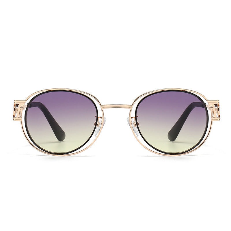 Dames Zonnebril Modern Design Met Ronde Lenzen 4