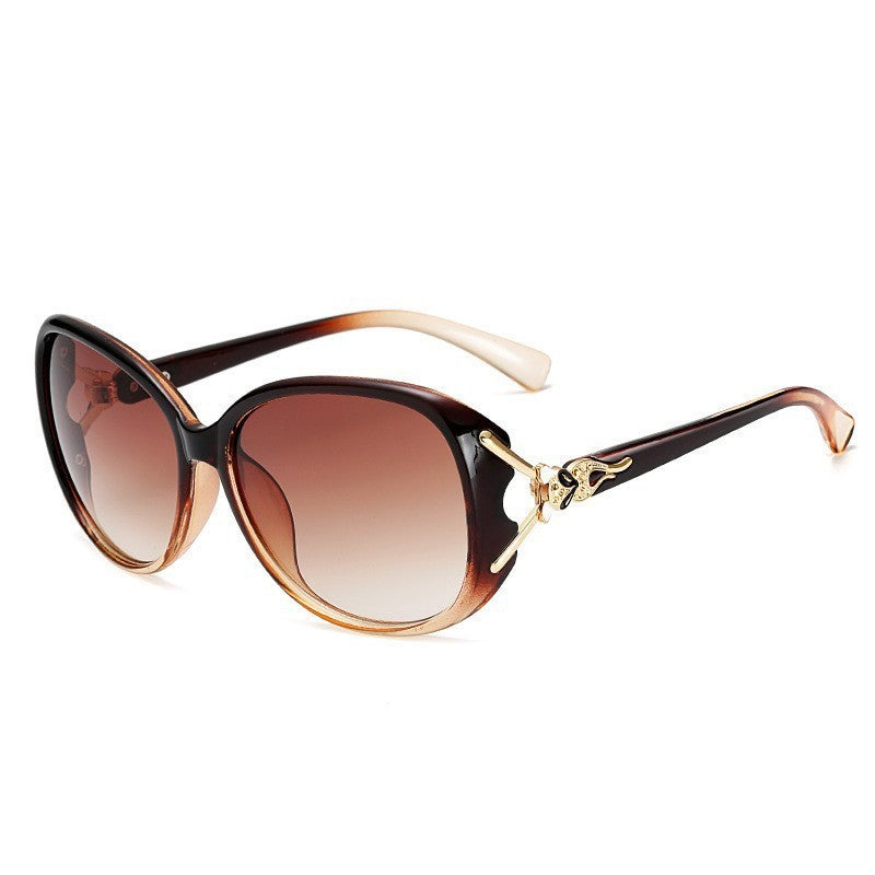 Dames Zonnebril Modern Met Gouden Accenten 10