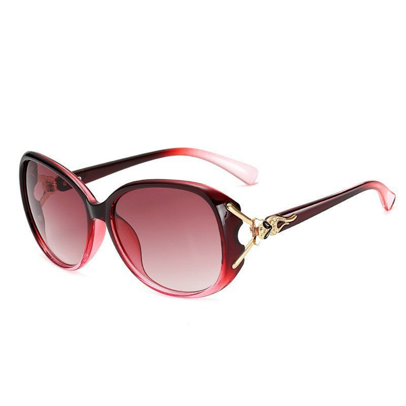 Dames Zonnebril Modern Met Gouden Accenten 9