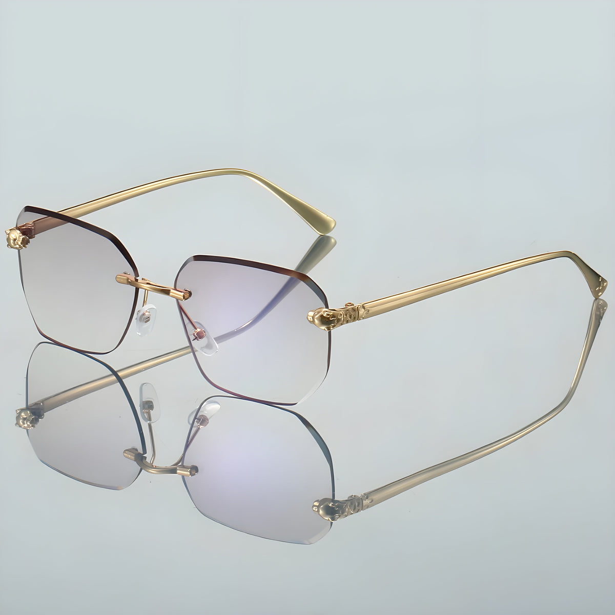 Dames Zonnebril Randloos met Gradiënt Lenses 2