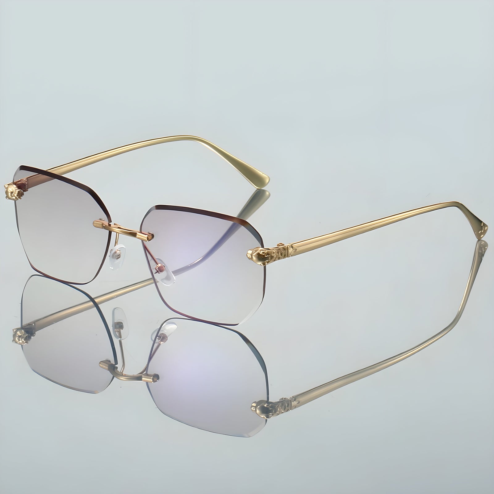 Dames Zonnebril Randloos met Gradiënt Lenses 2