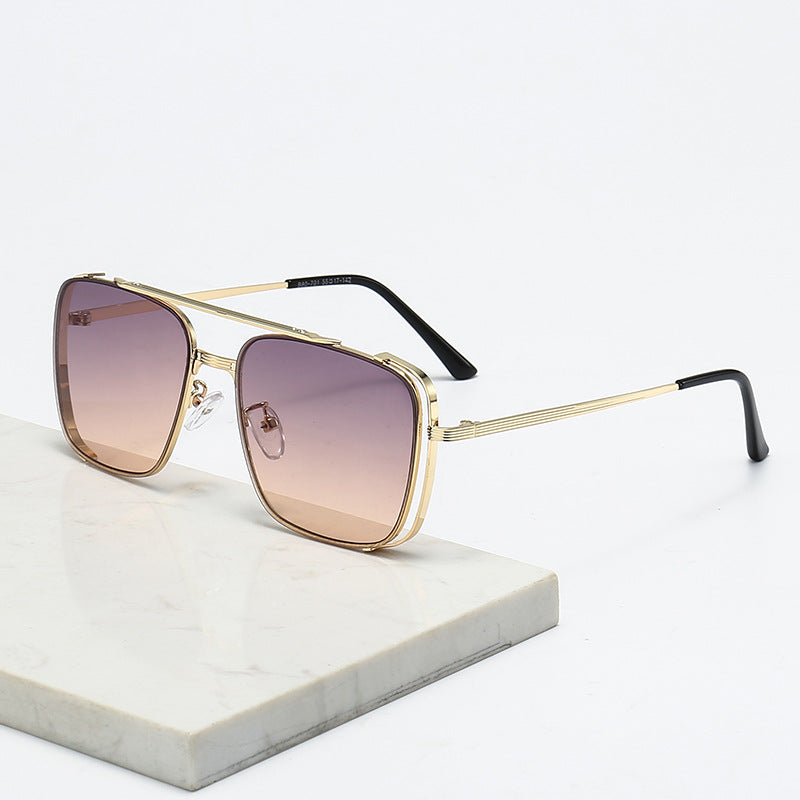 Dames Zonnebril Vierkant Met Metalen Frame 1