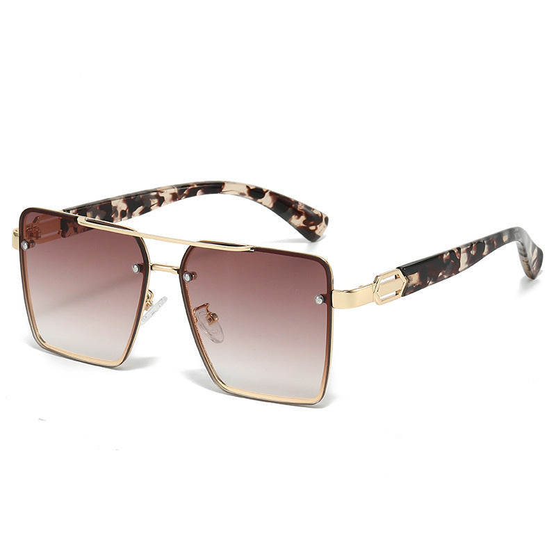 Dames Zonnebril Vierkant Met Metalen Frame 2