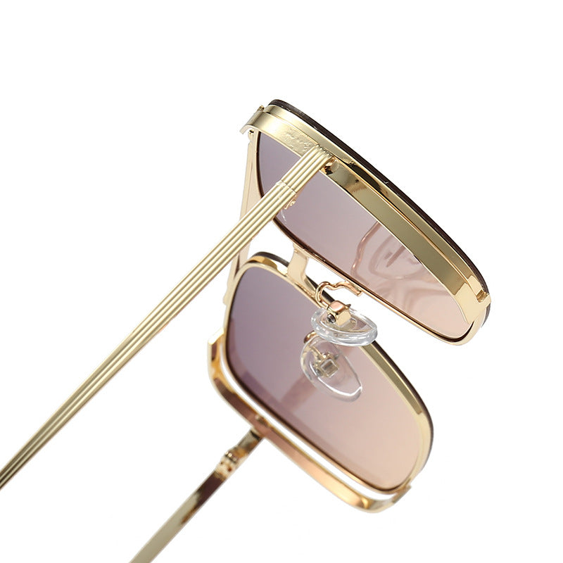 Dames Zonnebril Vierkant Met Metalen Frame 3