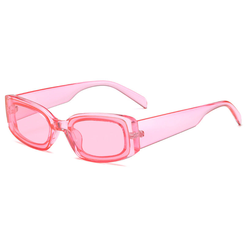 Dames Zonnebril met Vierkante Glazen en Transparant Frame 4
