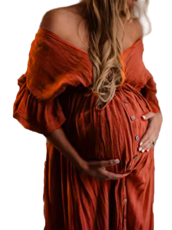 Dames Zwangerschapsjurk voor Fotoshoots 2
