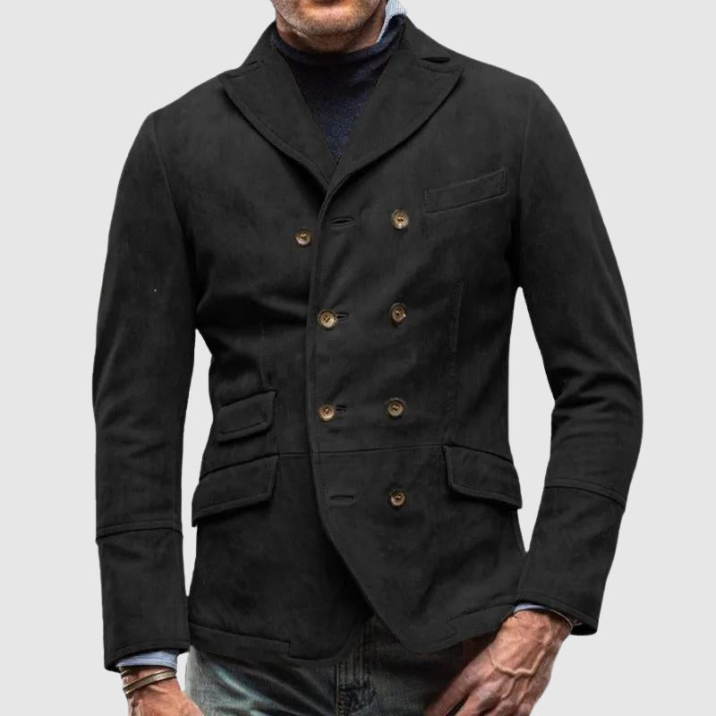 Dames Zwarte Blazer Met Omslagkraag Elegant 1