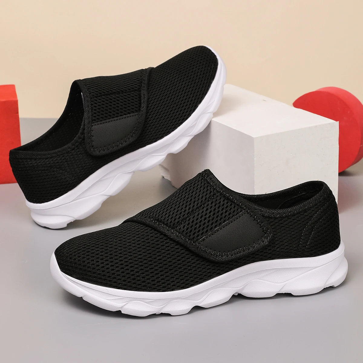 Dames en Heren Casual Schoenen Ademend Textiel Geschikt voor Brede Voeten 1