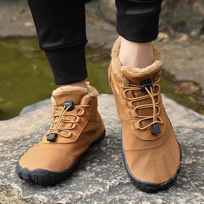 Dames en Heren Half Hoge Schoenen Gevoerd Ademend voor de Winter 8