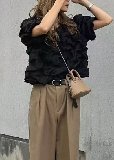 Damesblouse Boheemse Stijl Met Pofmouwen 2