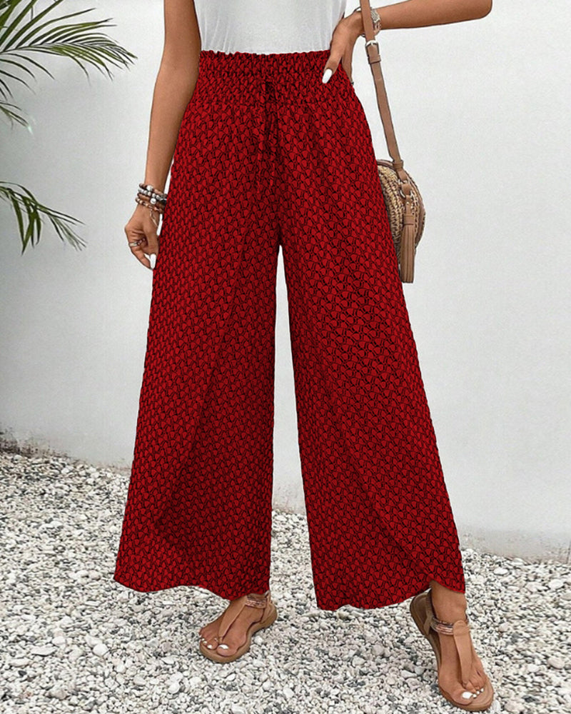Damesbroek Geometrisch Print Hoge Taille 4